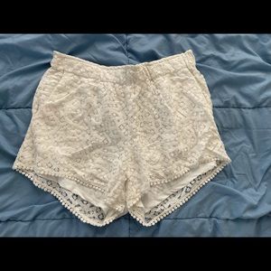 H&M White Lace Shorts